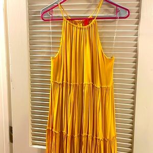 Sunshine yellow tiered Hi-low dress! XL